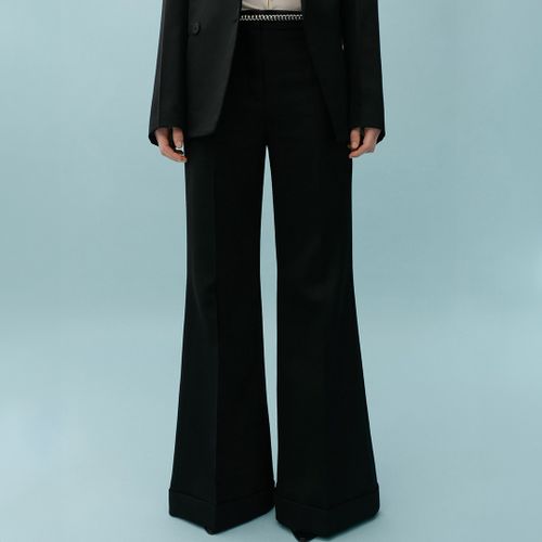 Black Straight Leg Trousers - Mango X Victoria Beckham - Modalova