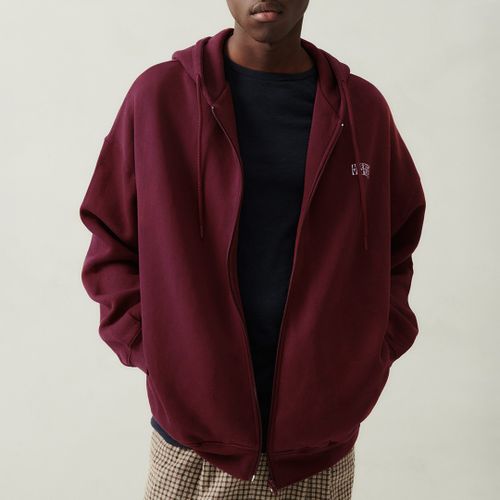 Maroon Zip-Up Hoodie - American Vintage - Modalova