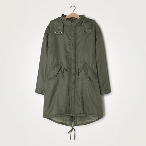 Khaki Longline Parka Jacket - American Vintage - Modalova