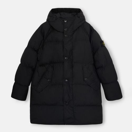 Black Hooded Puffer Coat - Stone Island - Modalova