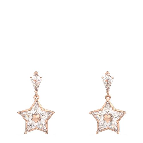 Rose Gold Stella Star Drop Earrings - SWAROVSKI - Modalova