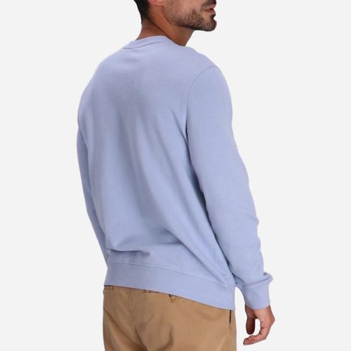 Purple Crew Neck Cotton Sweatshirt - BOSS - Modalova