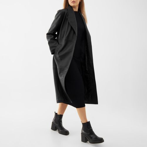 Longline Belted Leather Overcoat - Bolongaro Trevor - Modalova