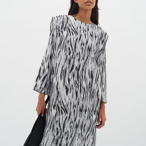 Grey Printed Boxy Midi Dress - Inwear - Modalova