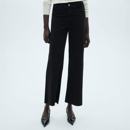 Black High Rise Culotte Jeans - Mango - Modalova