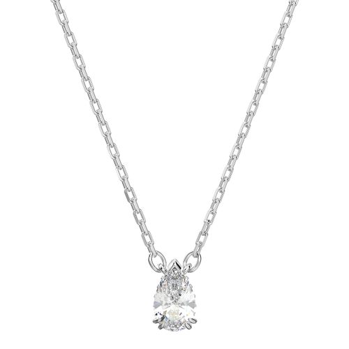 Silver Stilla Pear Pendant Necklace - SWAROVSKI - Modalova