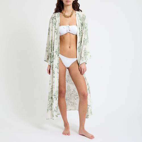 Sage Floral Print Kimono - NÂ°Â· Eleven - Modalova