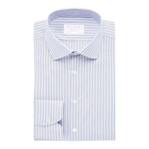 Blue Stripe Slim Fit Cotton Shirt - Thomas Pink - Modalova