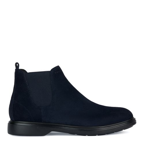 Men's Navy Suede Ottavio Boot - Geox - Modalova