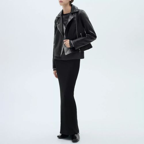 Liz Leather Effect Biker Jacket - Mango - Modalova