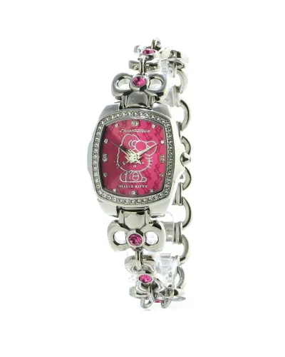 Men's Quartz Analog Steel Case Watch with Pink Dial - Chronotech - Modalova