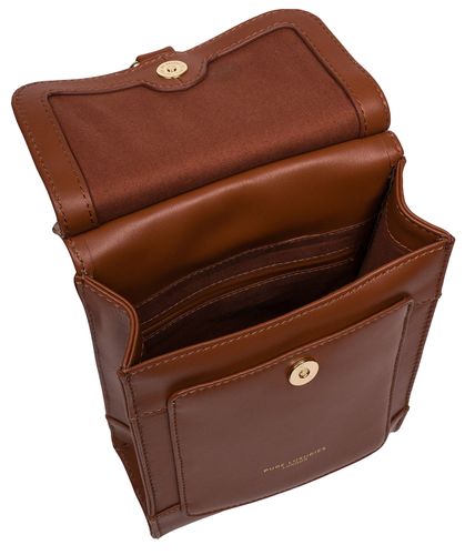 Erma' Caramel Leather Cross Body Bag - Size One Size - Pure Luxuries London - Modalova