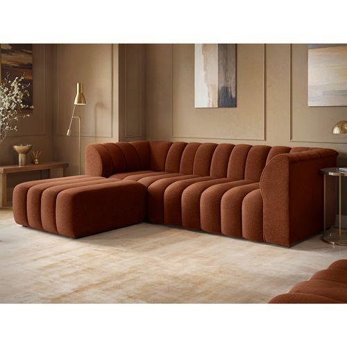 Halle 3 Seater Burnt Chenille Sofa with Footstool - Solace+Co - Modalova