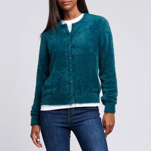 Teal Cropped Fluffy Cardigan - U.S. Polo Assn. - Modalova