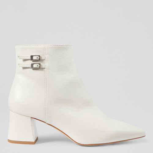 Cream Missy Leather Ankle Boots - L K Bennett - Modalova