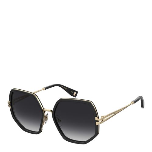 Gold Round Geometrical Sunglasses 58mm - Marc Jacobs - Modalova