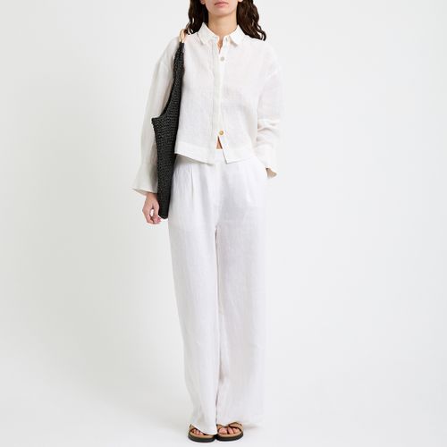 White Linen Boxy Shirt - NÂ°Â· Eleven - Modalova
