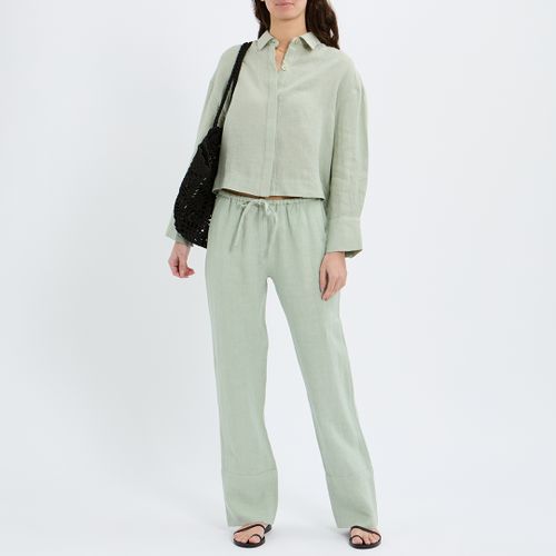 Sage Linen Boxy Shirt - NÂ°Â· Eleven - Modalova