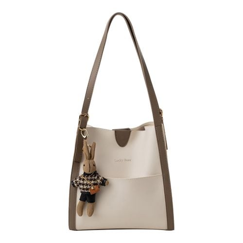 Cream Dark Mink Tote Bag - Lucky Bees - Modalova