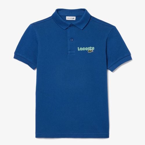 Teen Blue Graphic Cotton Polo Shirt - Lacoste - Modalova