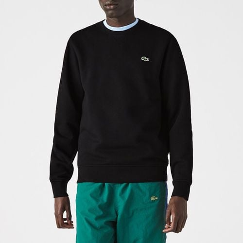 Black Cotton Blend Logo Sweatshirt - Lacoste - Modalova