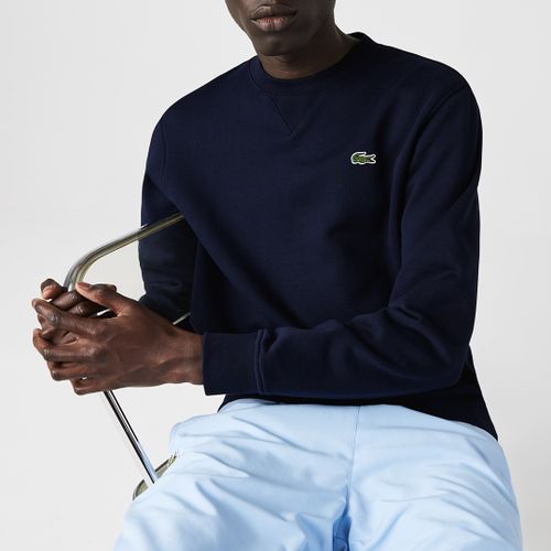 Navy Cotton Blend Logo Sweatshirt - Lacoste - Modalova