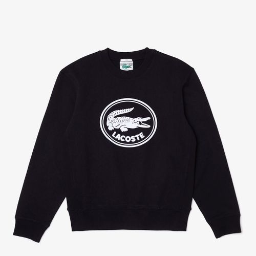 Black Printed Logo Sweatshirt - Lacoste - Modalova