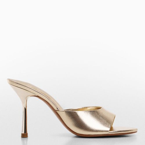 Gold Betty Metallic Heeled Mules - Mango - Modalova