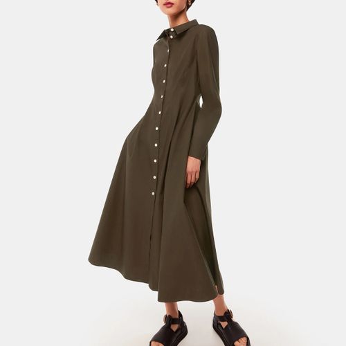 Khaki Jean Poplin Shirt Dress - WHISTLES - Modalova