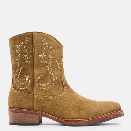 Tan Jacques Suede Western Boots - All Saints - Modalova