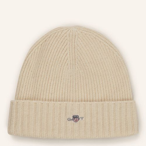 Cream Unisex Shield Wool Beanie - Gant - Modalova