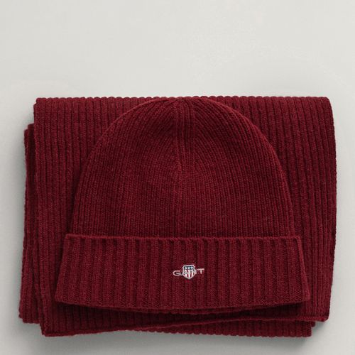 Red Shield Beanie & Scarf Gift Set - Gant - Modalova