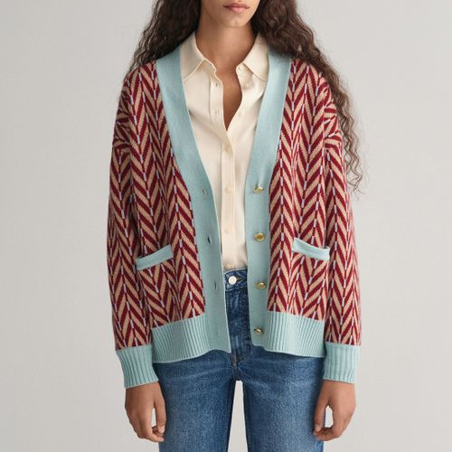 Multicolor Herringbone Cardigan - Gant - Modalova