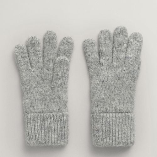 Grey Soft Knitted Gloves - Gant - Modalova