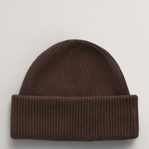 Brown Wool Ribbed Beanie - Gant - Modalova