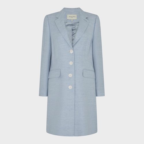 Cornflower Aston Linen Blend Classic Coat - REALLY WILD - Modalova