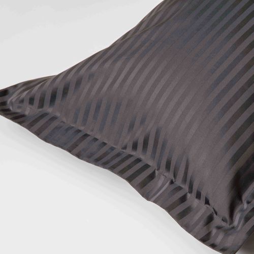 TC Hotel Suite Satin Stripe Oxford Pillowcase Charcoal - Belledorm - Modalova