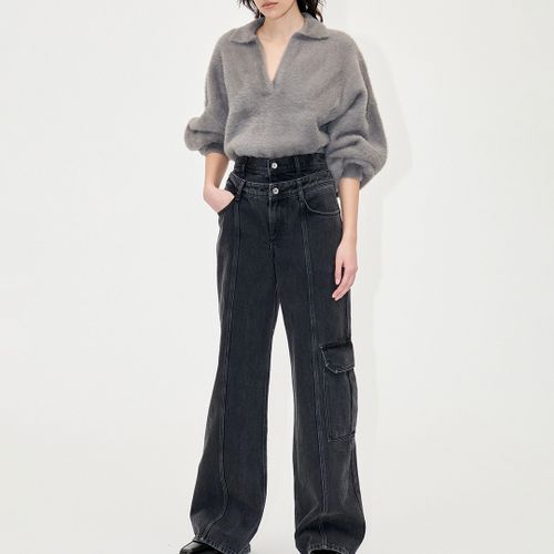 Stone Grey Cargo Jeans - Stine Goya - Modalova