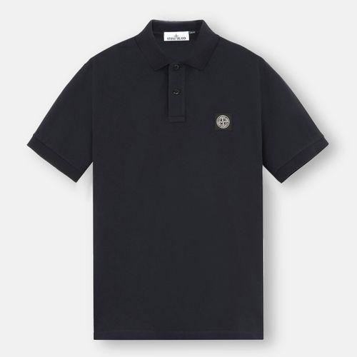 Navy Organic Cotton Pique Polo Shirt - Stone Island - Modalova