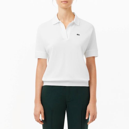 White Relaxed Fit Pique Polo Shirt - Lacoste - Modalova