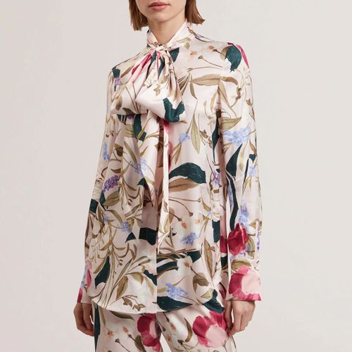 Multi Leeya Floral Printed Tie Top - Size 6 - Ted Baker - Modalova