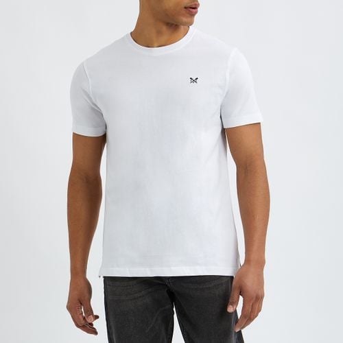 White Cotton Round Neck T-shirt - Crew Clothing - Modalova