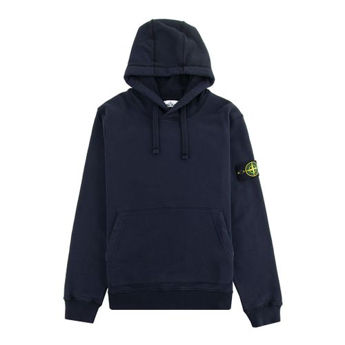 Navy Hooded Fleece Sweatshirt - Stone Island - Modalova