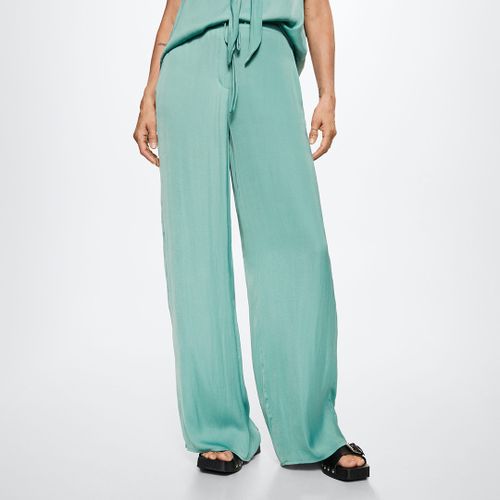 Mint Satin-Finish Elastic Waist Trousers - Mango - Modalova