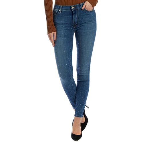 Jean Skinny Stretch Hw Bleu Moyen - 7 For All Mankind - Modalova