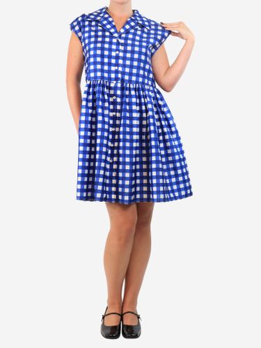 And white sleeveless gingham mini dress - Size 8 - Pre-Loved Miu Miu - Modalova