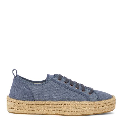 Blue Canvas Espadrille Trainers - Paseart - Modalova