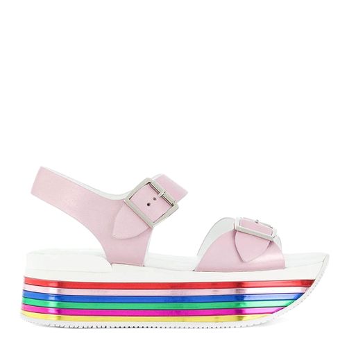 Double Buckled Platform Sandals - Hogan - Modalova