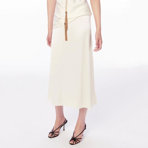 Ivory A-Line Slip Skirt - Victoria Beckham - Modalova