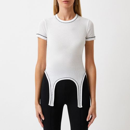 White Cut Out Cotton Top - Theory - Modalova